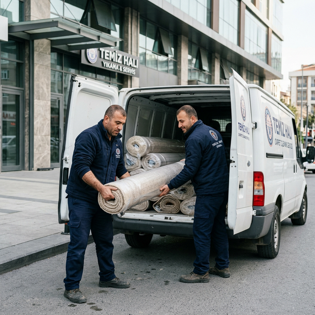 Kahta halı yıkama kapıdan teslim alma servisi